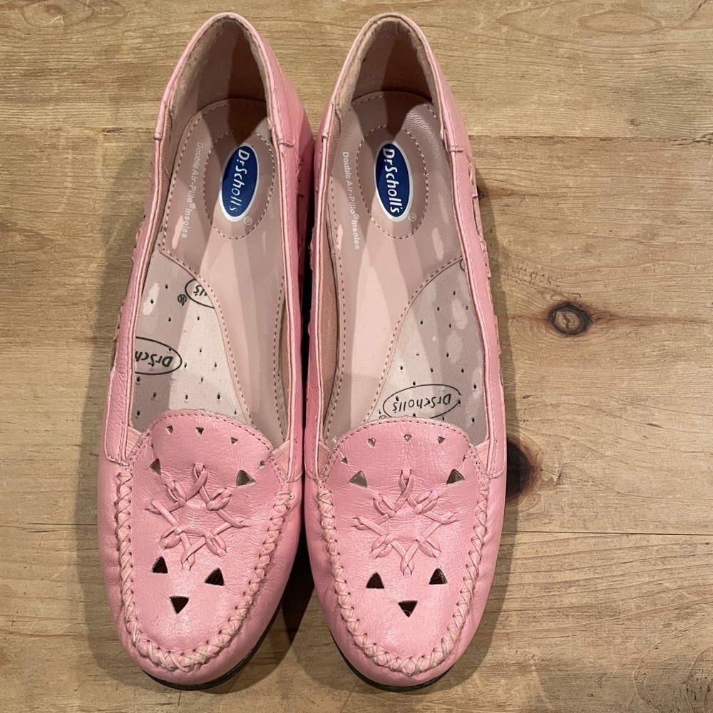 NWOT Womens Dr. Scholl’s Leather Moccasin slip-on loafer Comfy Spring Summer 9